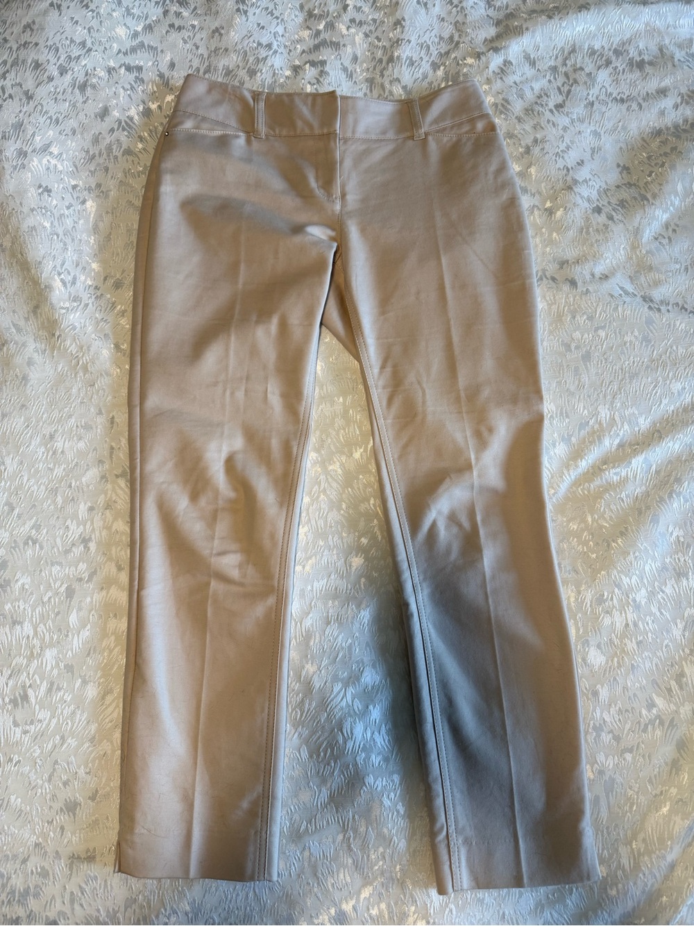 White House Black Market Beige Cropped Pants